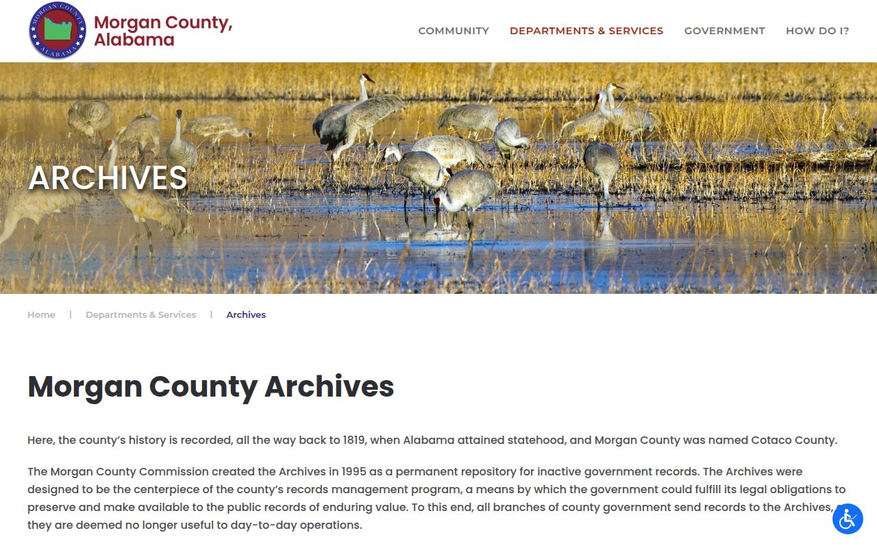 Morgan County Archives genealogy records for Decatur Alabama research
