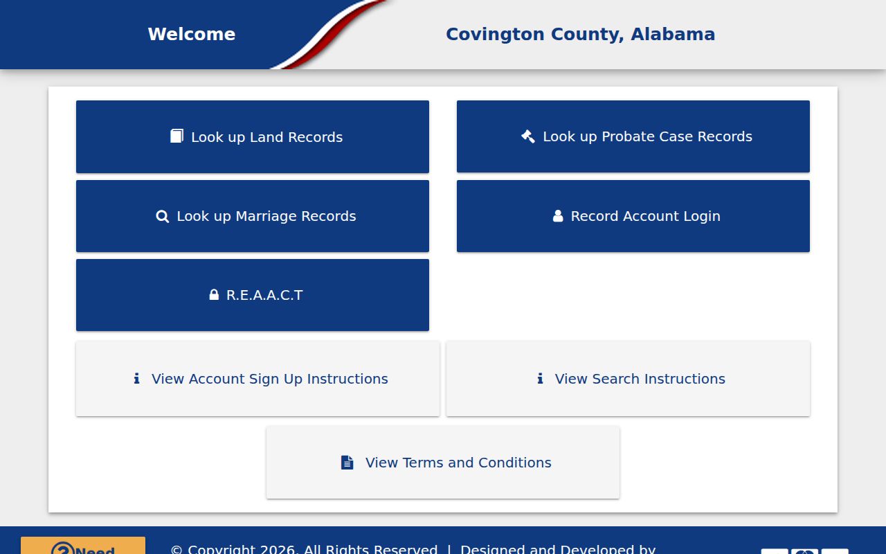 Covington County Probate Court in Andalusia for genealogy records