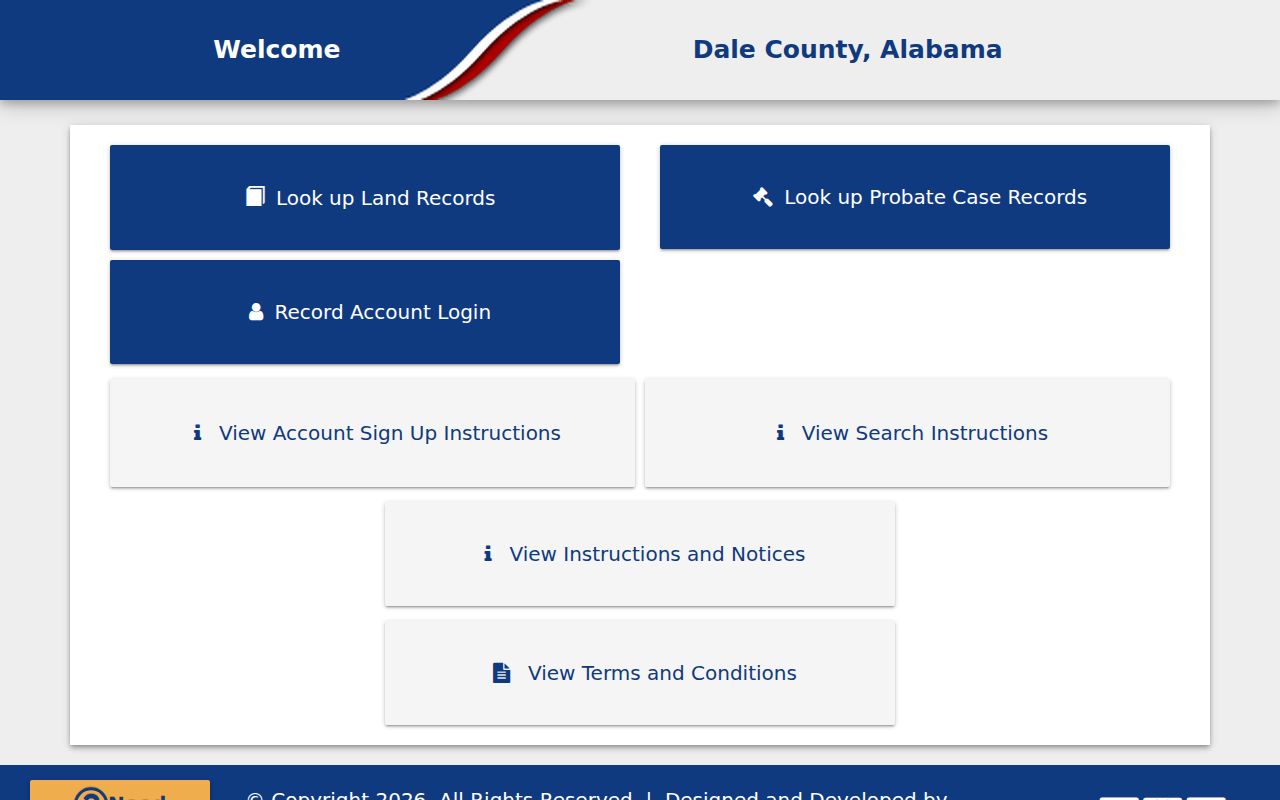 Dale County Probate Court records portal for genealogy research