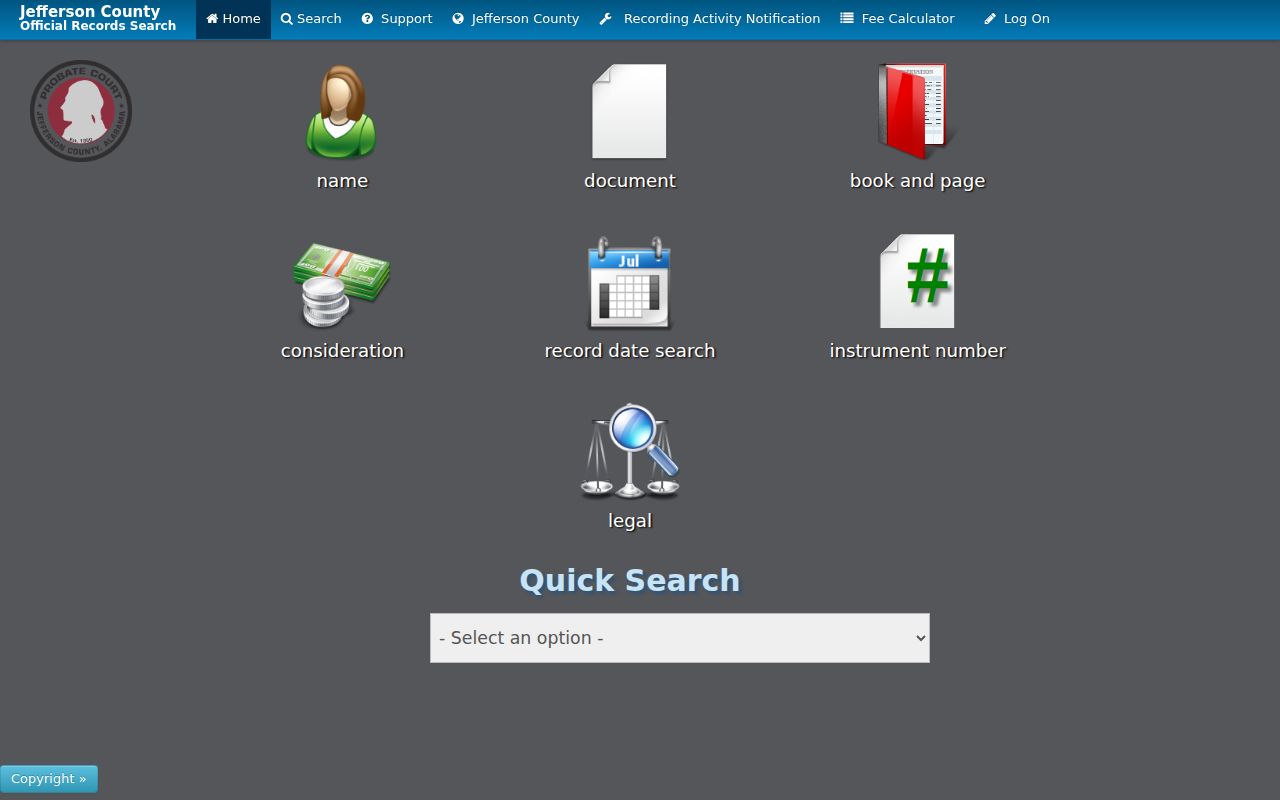 Jefferson County Probate Court records portal for genealogy research