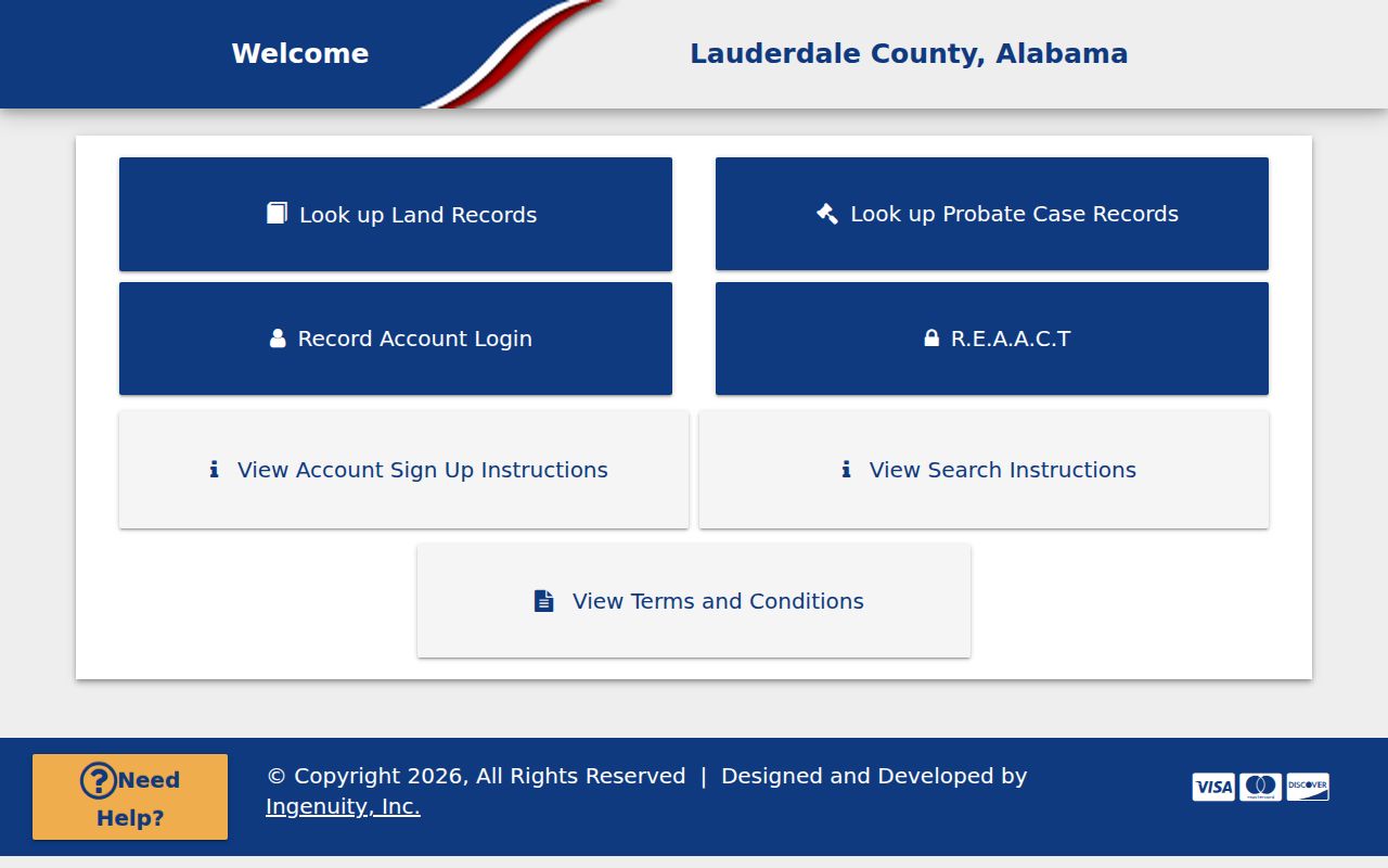 Lauderdale County Probate Court records portal for genealogy research